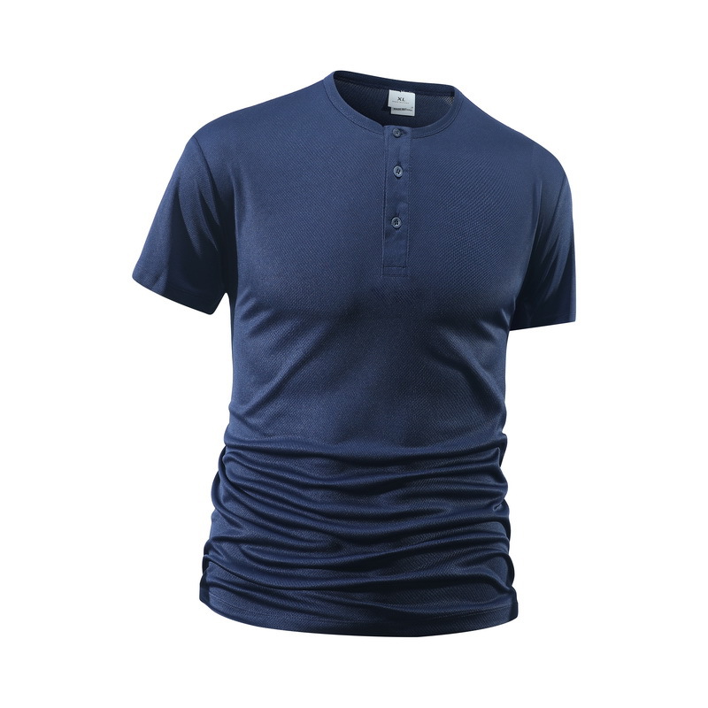 Summer Men's Solid Color Fitne - đánh giá và giá Shirt Camp Collar