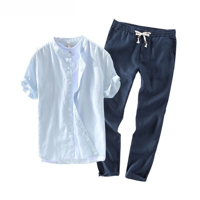 Men's Linen Short Sleeve Casua - đánh giá và giá Linen Shirt Breathable