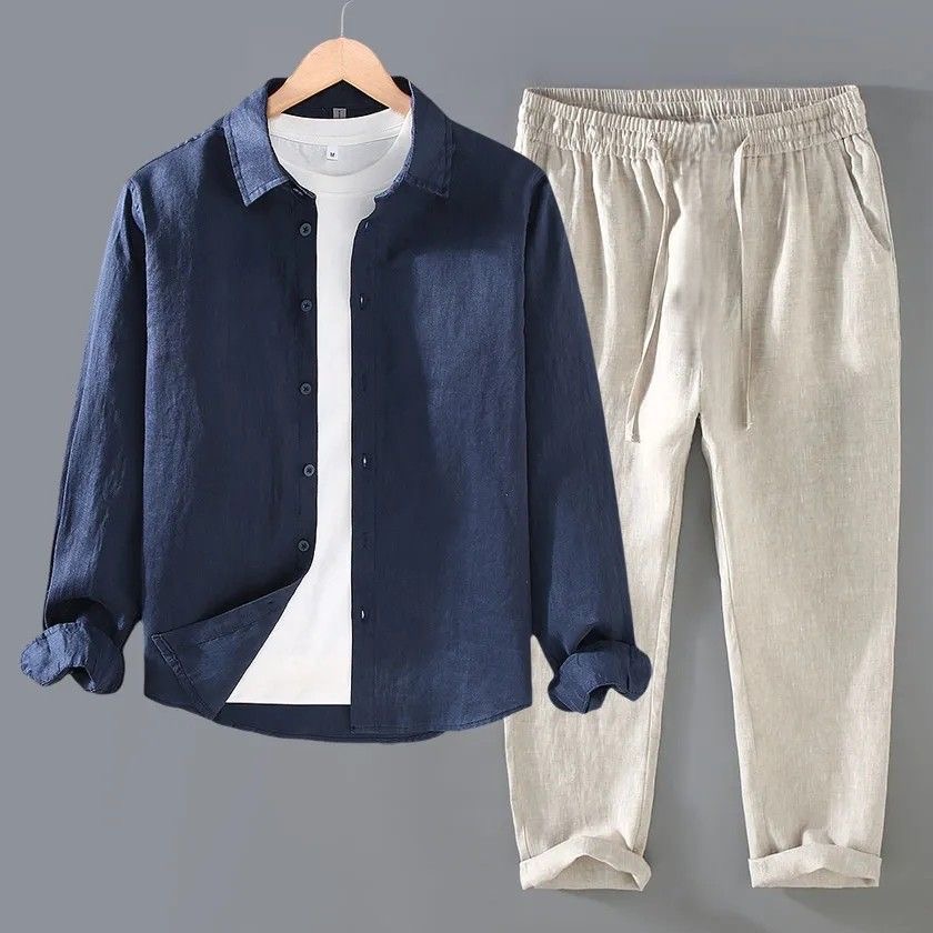 High-End Pure Linen Cotton Lin - đánh giá và giá Linen Shirt Breathable
