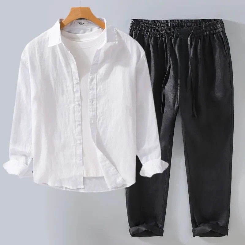 High-End Pure Linen Cotton Lin - đánh giá và giá Linen Shirt Breathable