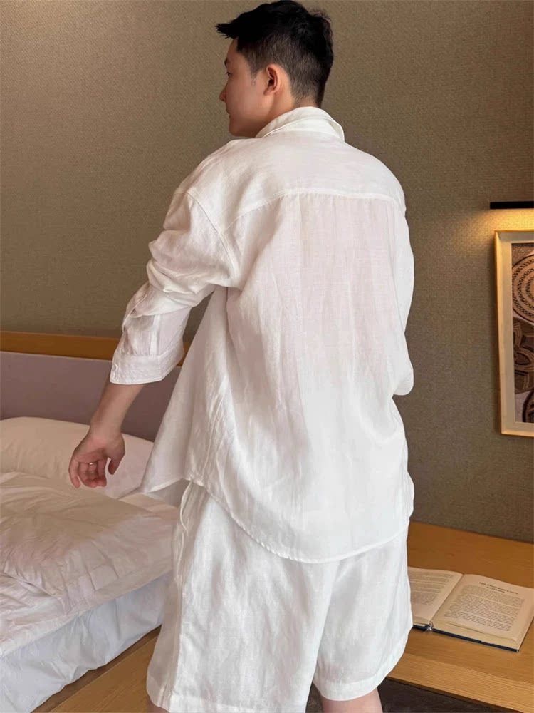 Summer Fashionable Linen Set M - đánh giá và giá Linen Shirt Breathable