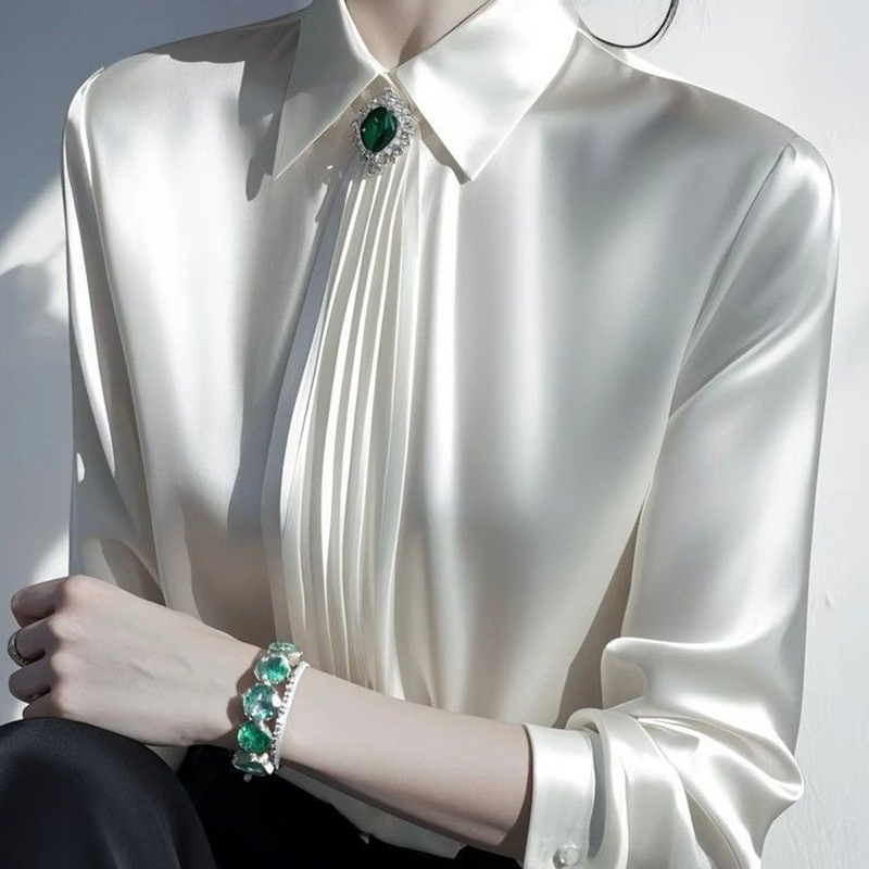2025 Spring New Temperament Sa - đánh giá và giá Shirt Camp Collar