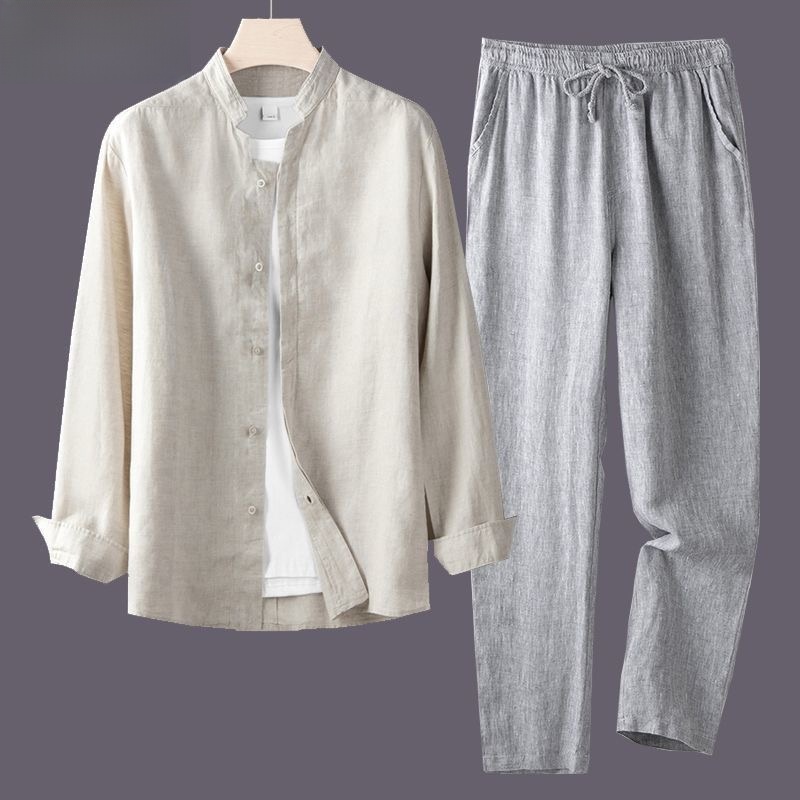 White Long Sleeve Shirt And Lo - đánh giá và giá Linen Shirt Breathable