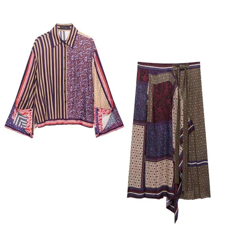 2026 Elegant Chic Printed Saro - đánh giá và giá Shirt Camp Collar