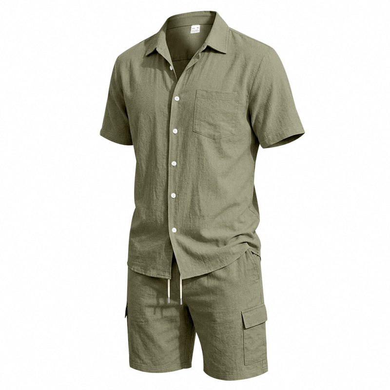 Men Summer American Linen Two  - đánh giá và giá Short Linen Drawstring